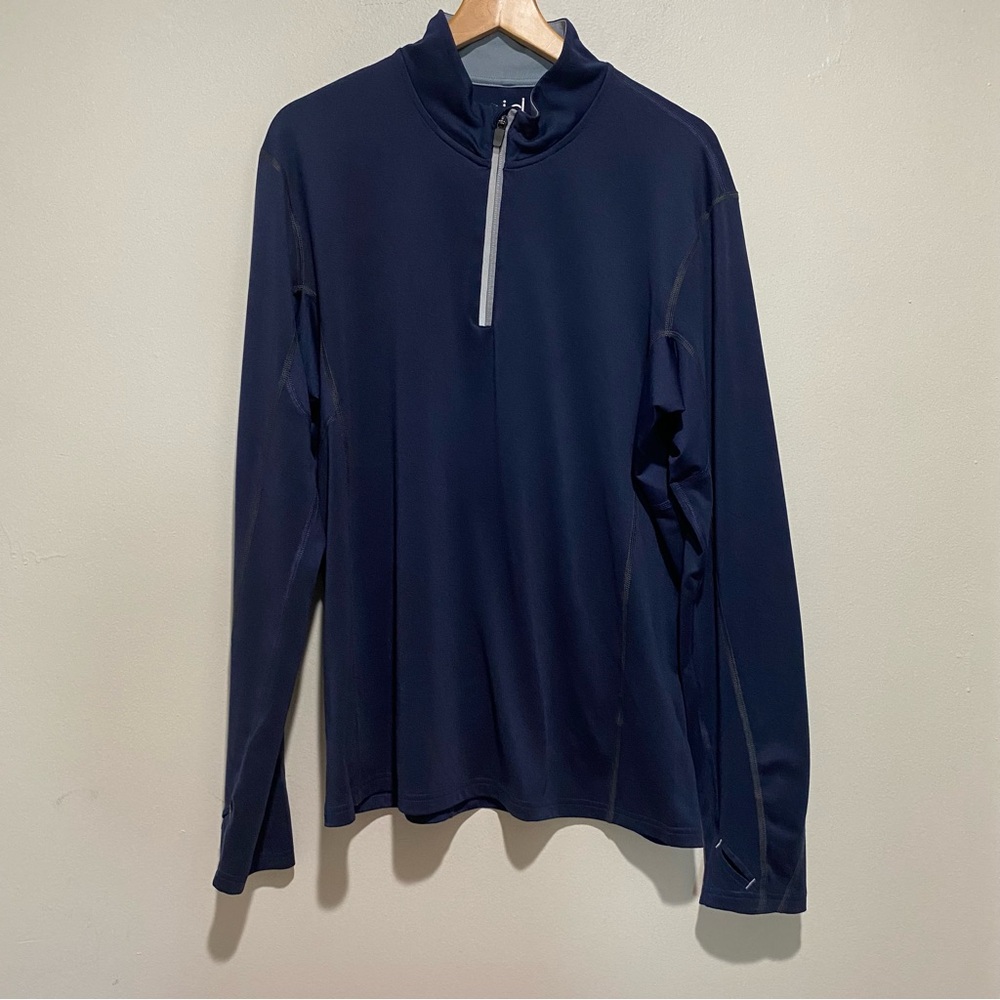 Ideology‎ Men’ Deep Blue Quarter-Zip Sweatshirt Size M